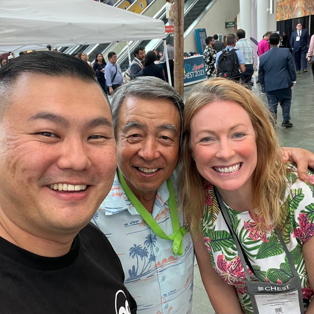 Photo of Lawrence Kim with HVCB members Lee Conching and Adrienne Nudo